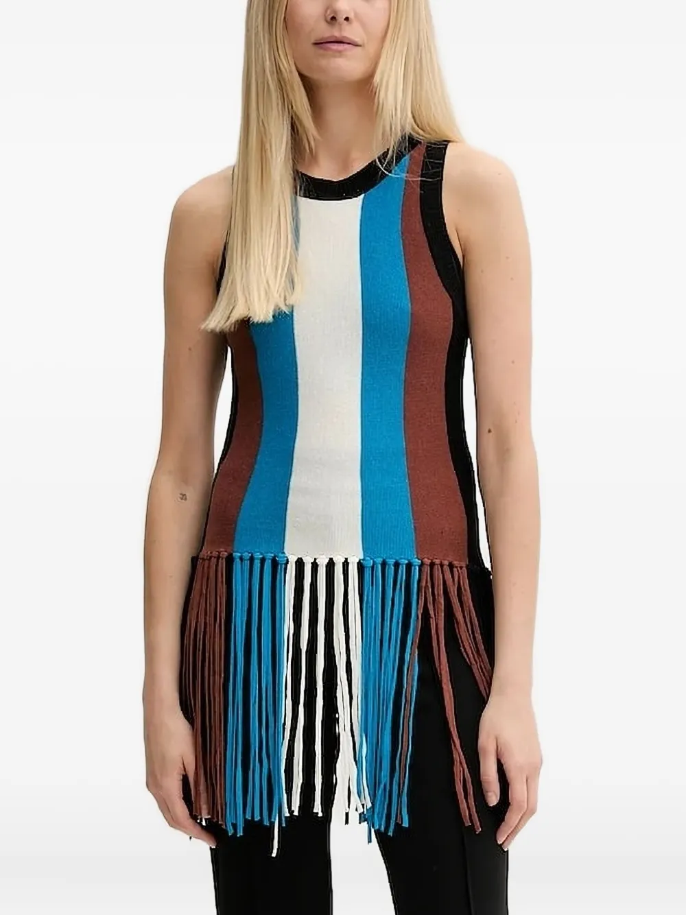 Майка с полосатой бахромой Silvian Heach, синий
Майка с полосатой бахромой Silvian Heach, синий