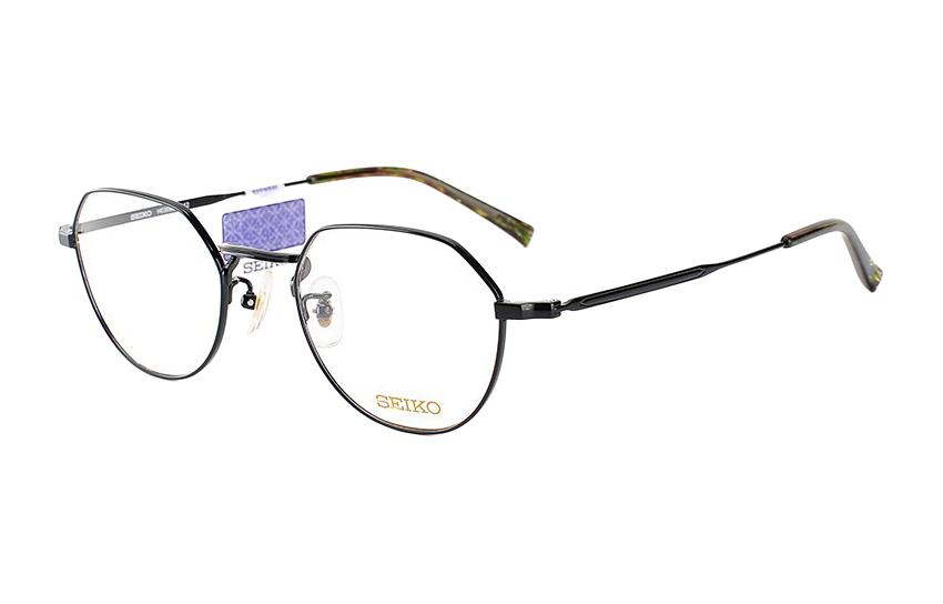 SEIKO Титановая оправа для очков нестандартной формы унисекс разноцветная, Black
