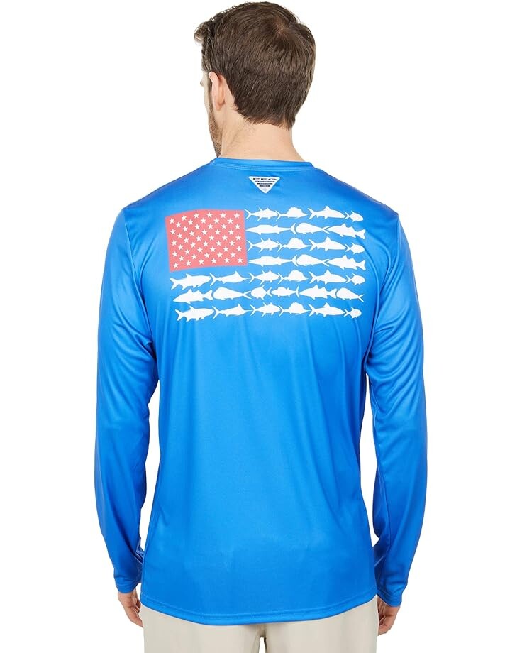 Рубашка Columbia Terminal Tackle PFG Fish Long Sleeve, цвет Vivid Blue/White 2
Рубашка Columbia Terminal Tackle PFG Fish Long Sleeve, цвет Vivid Blue/White 2