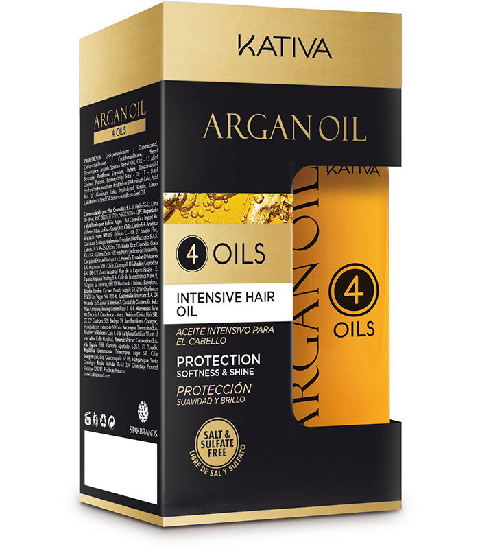 Kativa, Argan Oil 4 Oils, аргановое масло для волос, 60 мл
Kativa, Argan Oil 4 Oils, аргановое масло для волос, 60 мл