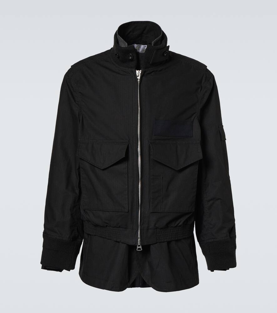 Куртка из хлопковой смеси ripstop Sacai, Black
Куртка из хлопковой смеси ripstop Sacai, Black