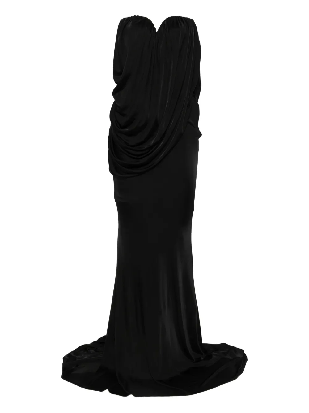 Платье без бретелек с драпировкой и воротником-хомутиком Giuseppe Di Morabito, черный
Платье без бретелек с драпировкой и воротником-хомутиком Giuseppe Di Morabito, черный