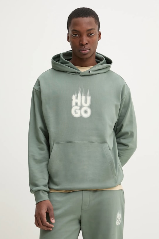 Хлопковая толстовка Hugo, зеленый
Хлопковая толстовка Hugo, зеленый