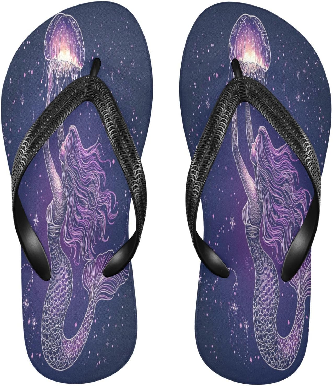 Шлепанцы «Медуза и русалка» для пляжа, душа, резинескользящие летние тапочки для женщин и мужчин Sinestour, Jellyfish Mermaid
Шлепанцы «Медуза и русалка» для пляжа, душа, резинескользящие летние тапочки для женщин и мужчин Sinestour, Jellyfish Mermaid