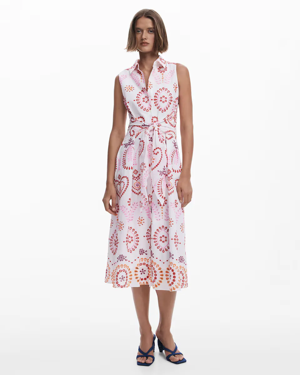 Платье миди с принтом и бантом Desigual, многоцветный
Платье миди с принтом и бантом Desigual, многоцветный