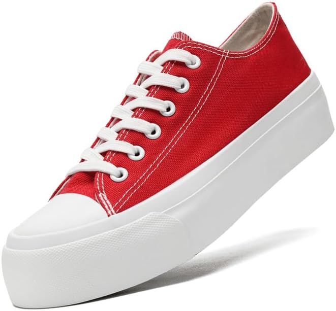 Платформенные кеды для женщин и мужчин, низкие тканевые туфли для женщин, классические кеды на шнуровке, повседневные кроссовки для тенниса и прогулок Xraehni, красный
Платформенные кеды для женщин и мужчин, низкие тканевые туфли для женщин, классические кеды на шнуровке, повседневные кроссовки для тенниса и прогулок Xraehni, красный