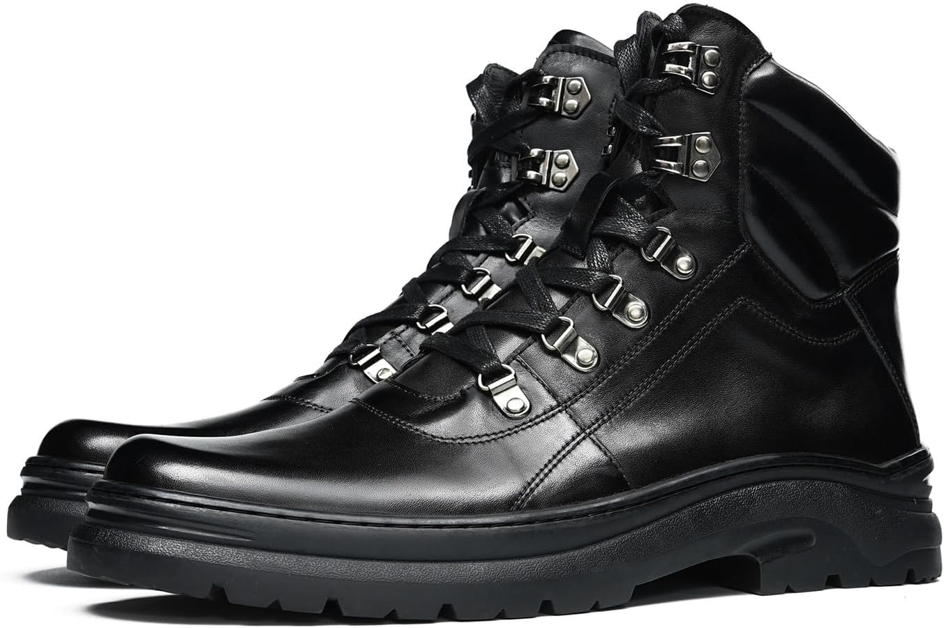 Мужские кожаные оксфорды Santimon - зимние ботинки на шнуровке с боковой молнией, с мягким воротником, прочные повседневные модные ботинки для свадьбы, вечеринки и деловых мероприятий, черный
Мужские кожаные оксфорды Santimon - зимние ботинки на шнуровке с боковой молнией, с мягким воротником, прочные повседневные модные ботинки для свадьбы, вечеринки и деловых мероприятий, черный