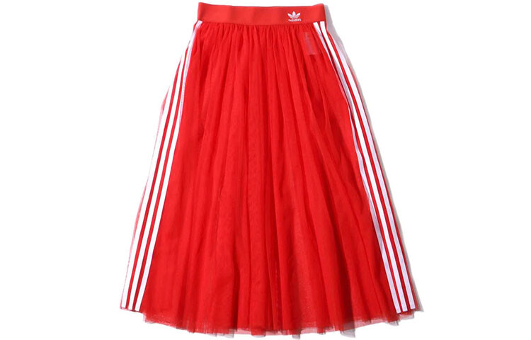 Гладкая плиссированная юбка из тюля красного цвета Adidas Originals
Гладкая плиссированная юбка из тюля красного цвета Adidas Originals