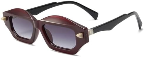 Модные уникальные многоугольные двухцветные солнцезащитные очки для женщин, ретро-очки для мужчин, трендовые солнцезащитные очки с заклепками и градиентным эффектом MTZJH, Dark Red Gray
Модные уникальные многоугольные двухцветные солнцезащитные очки для женщин, ретро-очки для мужчин, трендовые солнцезащитные очки с заклепками и градиентным эффектом MTZJH, Dark Red Gray