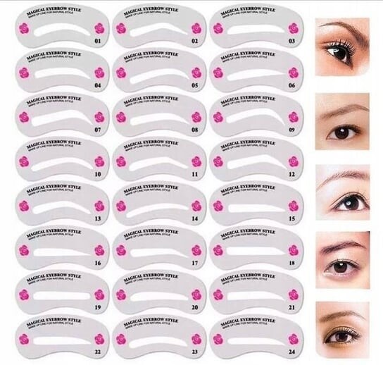 Набор шаблонов для укладки бровей, 24 шт. Deni Carte
Набор шаблонов для укладки бровей, 24 шт. Deni Carte