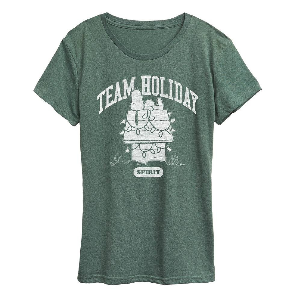 Женская футболка с рисунком Peanuts Team Holiday Spirit Licensed Character, цвет Heather Green
Женская футболка с рисунком Peanuts Team Holiday Spirit Licensed Character, цвет Heather Green