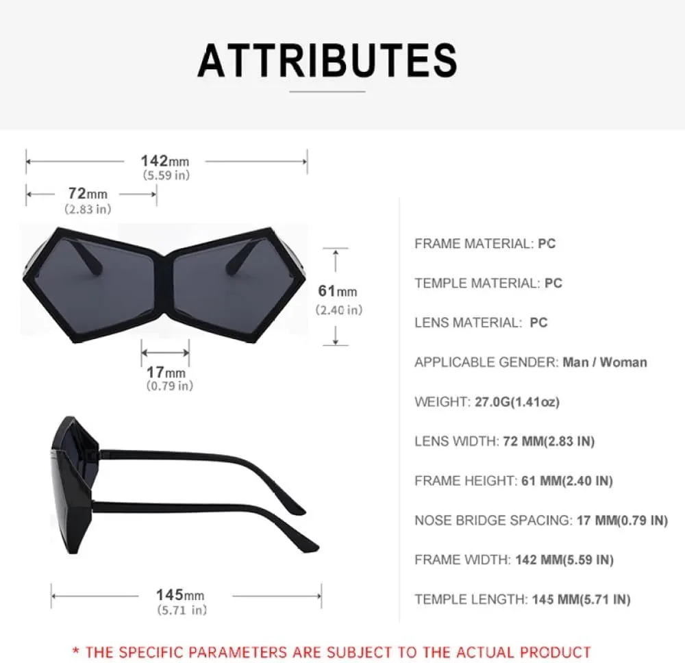 Солнцезащитные очки MUTYNE в крупной оправе неправильной формы с пятиугольным оправой, для женщин и мужчин, роскошные винтажные солнцезащитные очки, White
Солнцезащитные очки MUTYNE в крупной оправе неправильной формы с пятиугольным оправой, для женщин и мужчин, роскошные винтажные солнцезащитные очки, White