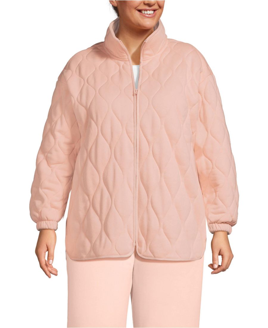 Стеганая куртка на молнии RainDefense Serious Sweats большого размера Lands' End, Soft mineral blush
Стеганая куртка на молнии RainDefense Serious Sweats большого размера Lands' End, Soft mineral blush