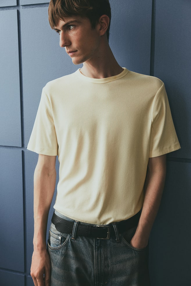 Футболка в рубчик облегающего кроя H&M, белый
Футболка в рубчик облегающего кроя H&M, белый