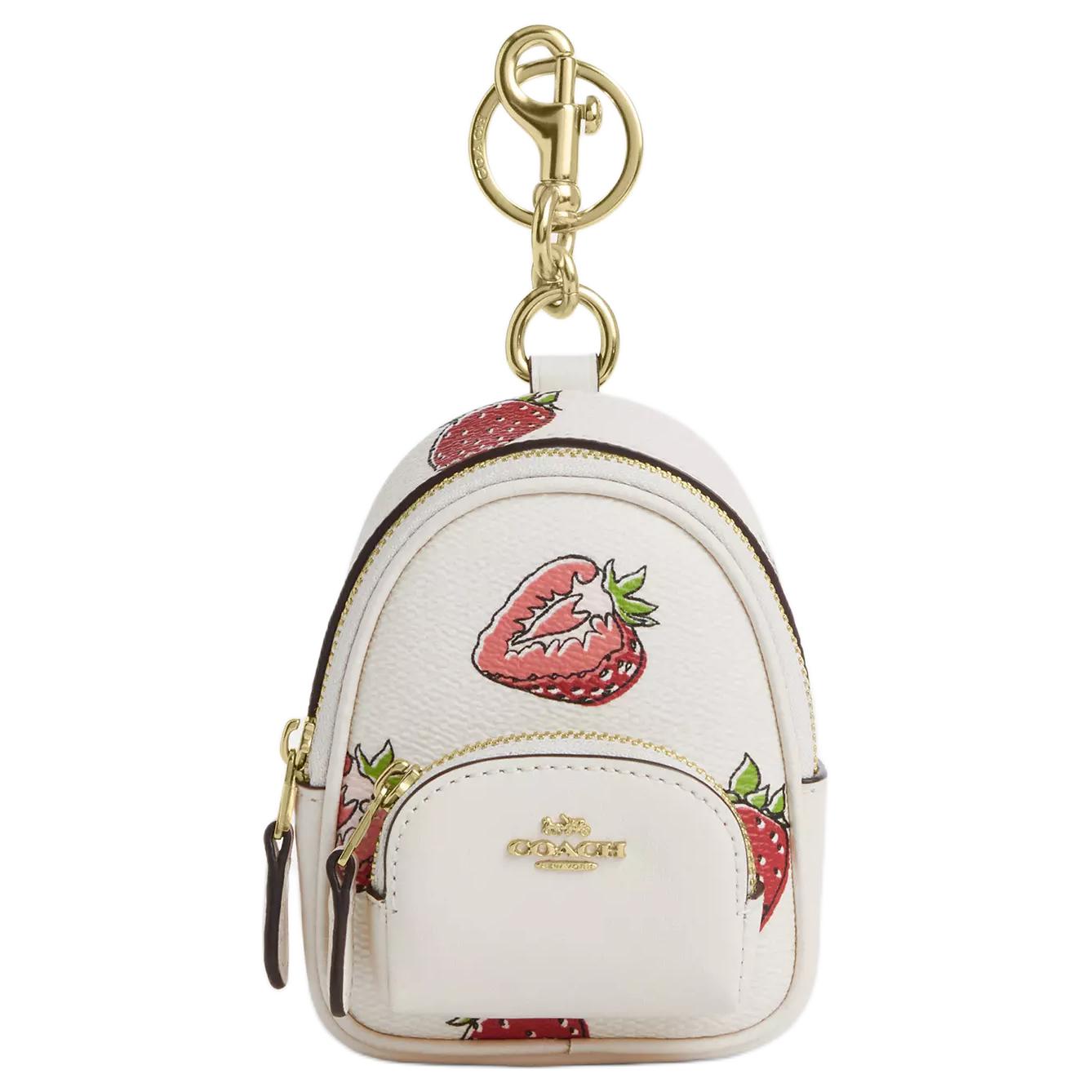 COACH Миниатюрный женский аксессуар для сумки из лакированного полотна с кожаными деталями белого цвета, White
COACH Миниатюрный женский аксессуар для сумки из лакированного полотна с кожаными деталями белого цвета, White