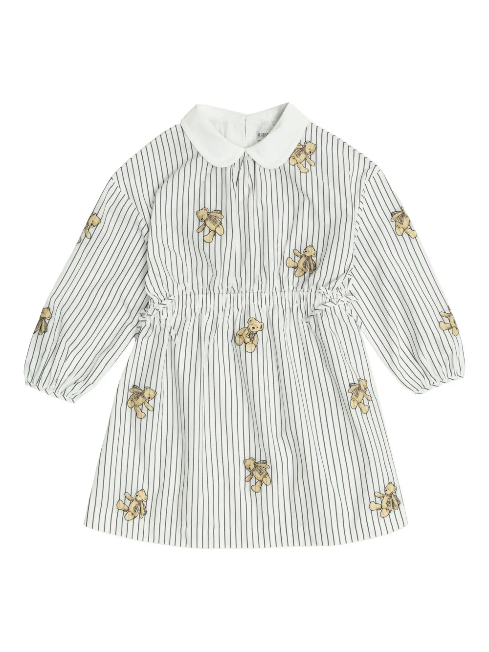 Платье Thomas Bear в полоску BURBERRY KIDS, белый 
Платье Thomas Bear в полоску BURBERRY KIDS, белый