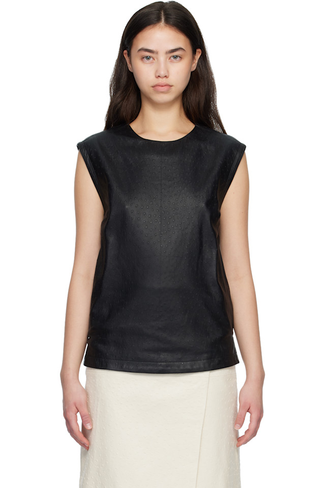 Блузка Fiza из кожи, имитирующей кожу страуса Loulou De Saison, черный
Блузка Fiza из кожи, имитирующей кожу страуса Loulou De Saison, черный