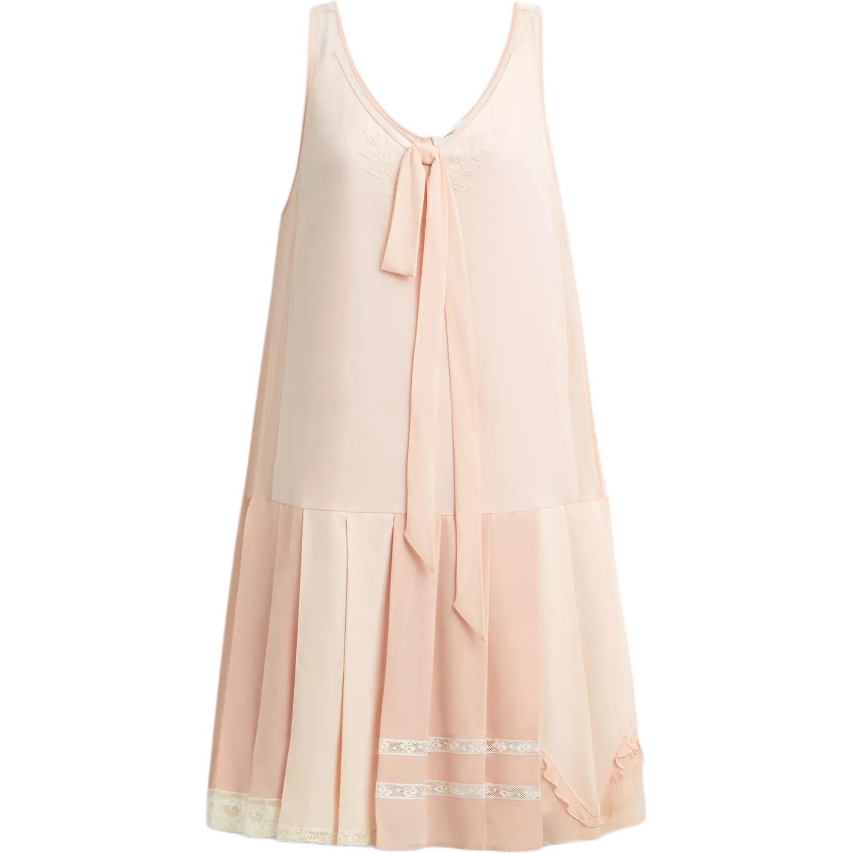 COACH Женское платье без рукавов розовое с V-образным вырезом средней длины
COACH Женское платье без рукавов розовое с V-образным вырезом средней длины