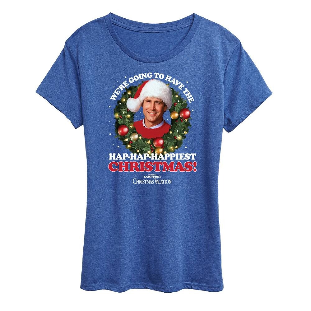 Женская футболка National Lampoon's Christmas Vacation с рисунком «Самое счастливое Рождество» Licensed Character, синий
Женская футболка National Lampoon's Christmas Vacation с рисунком «Самое счастливое Рождество» Licensed Character, синий