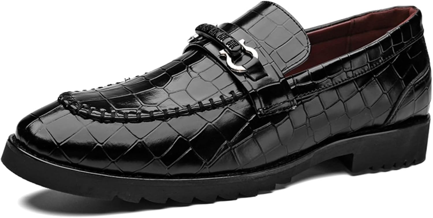 Мужские лакированные лоферы на платформе- модные круглые носки с металлическим декором, устойчивая толстая подошва, идеально подходят для деловых, свадеб, выпускных и повседневных вечеринок Aokisx, черный
Мужские лакированные лоферы на платформе- модные круглые носки с металлическим декором, устойчивая толстая подошва, идеально подходят для деловых, свадеб, выпускных и повседневных вечеринок Aokisx, черный