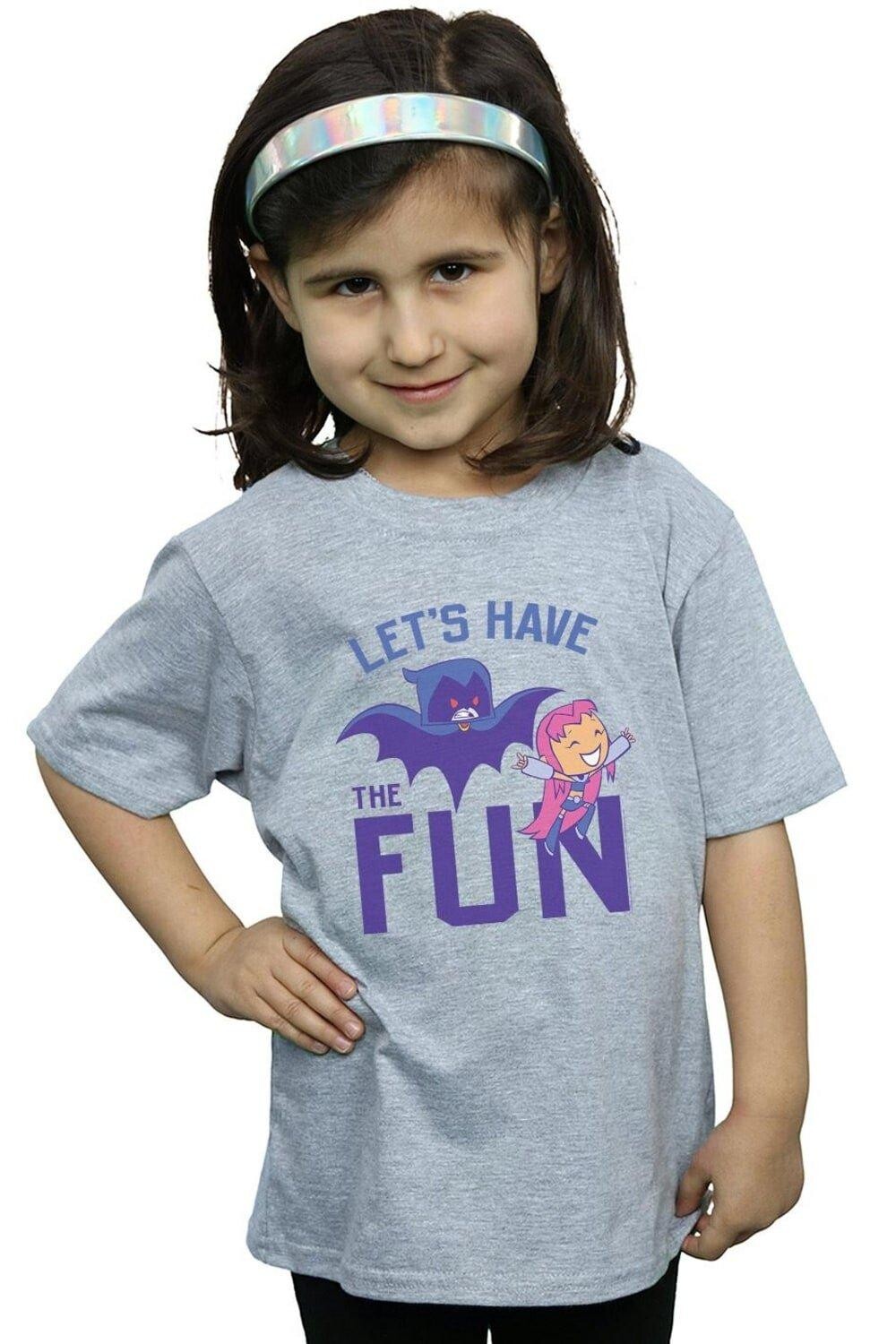 Хлопковая футболка «Юные титаны, вперед, повеселимся» DC Comics, серый
Хлопковая футболка «Юные титаны, вперед, повеселимся» DC Comics, серый