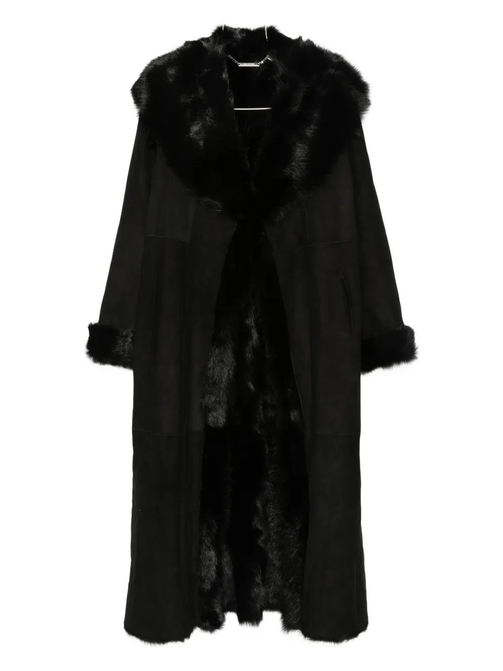 Замшевое пальто Marlene с меховой отделкой Nour Hammour, черный
Замшевое пальто Marlene с меховой отделкой Nour Hammour, черный