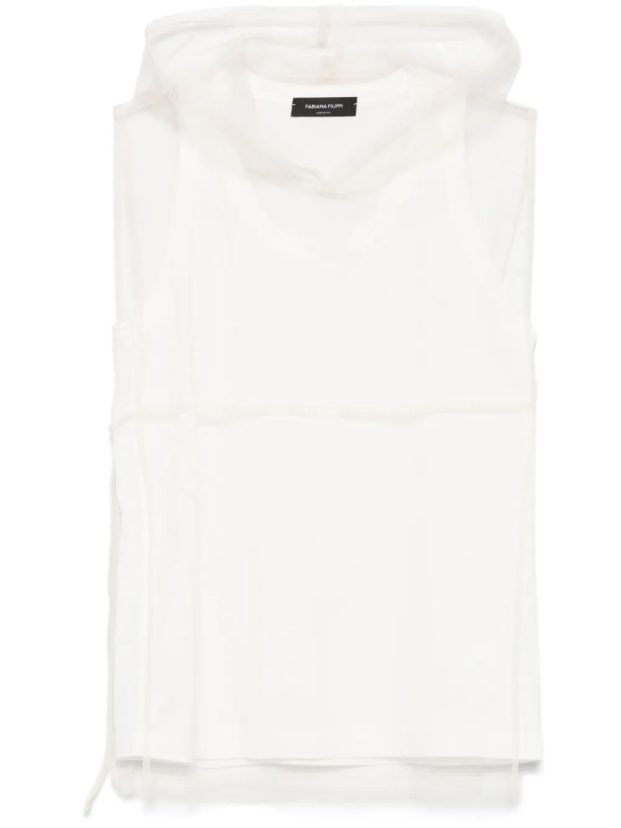 Fabiana Filippi топ с прозрачным слоем, белый
Fabiana Filippi топ с прозрачным слоем, белый