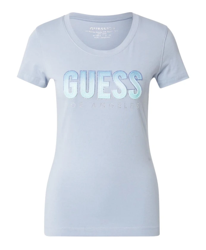 Синяя футболка с коротким рукавом для женщин Guess, синий
Синяя футболка с коротким рукавом для женщин Guess, синий