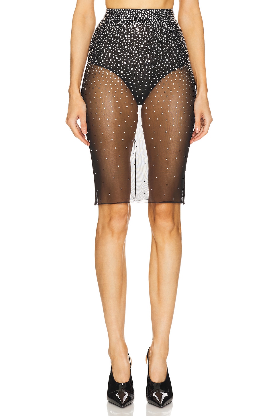 Юбка миди из кристальной сетки Alex Perry, черный
Юбка миди из кристальной сетки Alex Perry, черный