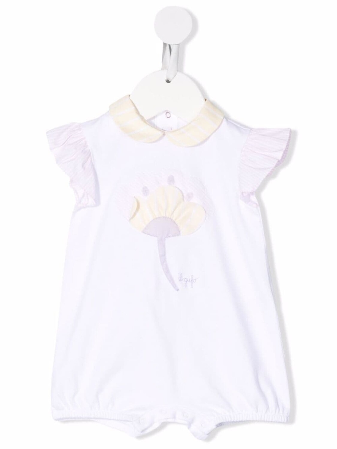 Il Gufo ромпер с оборками и цветочной вышивкой, желтый
Il Gufo ромпер с оборками и цветочной вышивкой, желтый