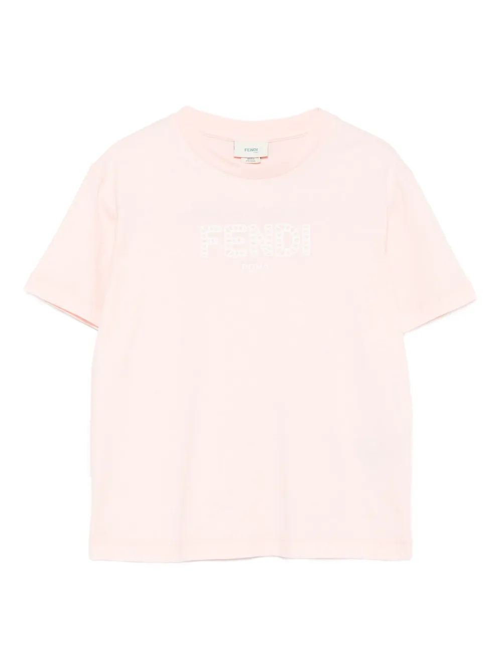 Футболка с вышитым круглым вырезом FENDI KIDS, розовый
Футболка с вышитым круглым вырезом FENDI KIDS, розовый