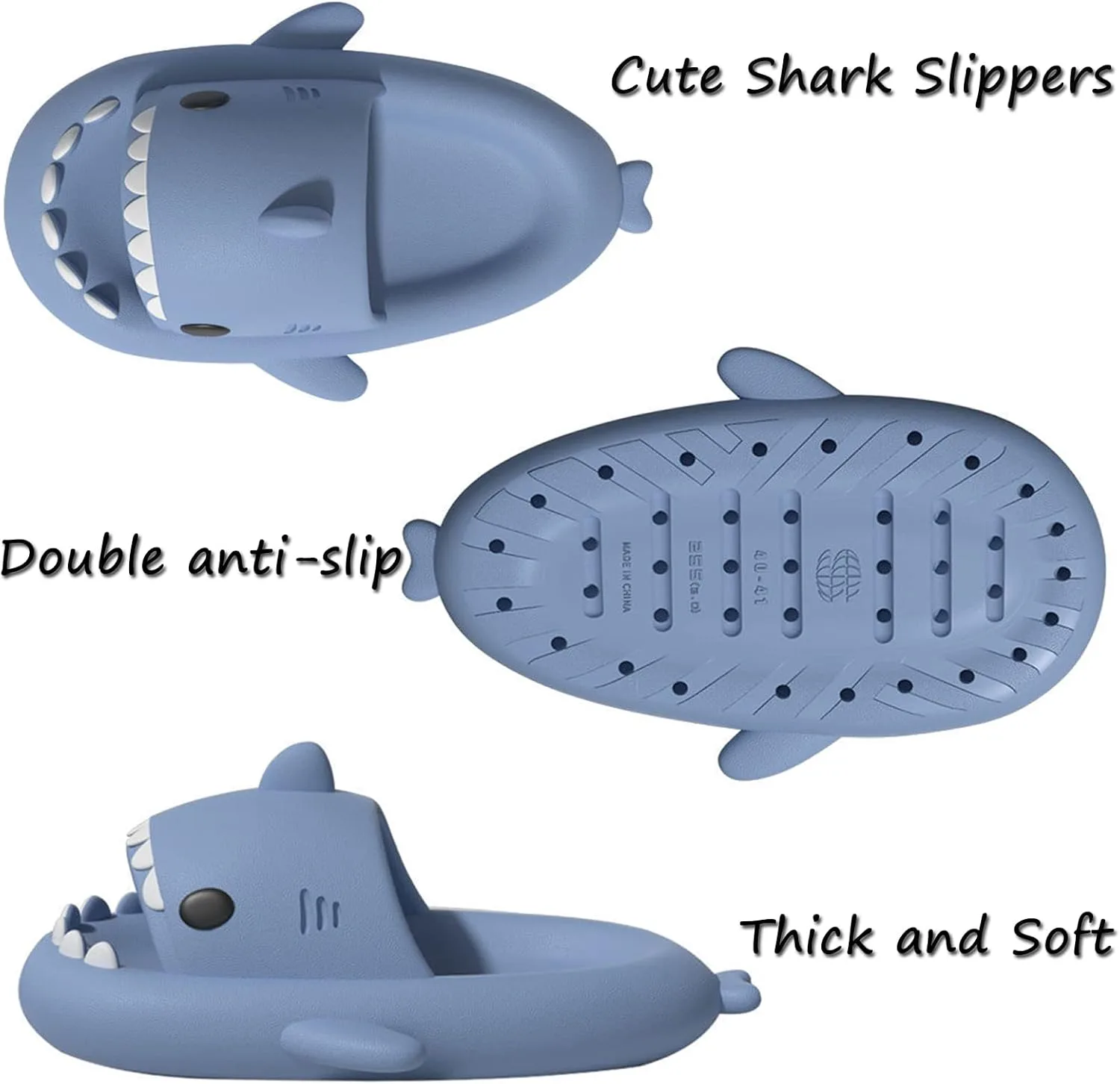 Шлепанцы Sharllen Shark для женщин и мужчин с милым забавным мультяшным дизайном, противоскользящие, с открытым носком, легкие летние шлепанцы с акулой, синий
Шлепанцы Sharllen Shark для женщин и мужчин с милым забавным мультяшным дизайном, противоскользящие, с открытым носком, легкие летние шлепанцы с акулой, синий