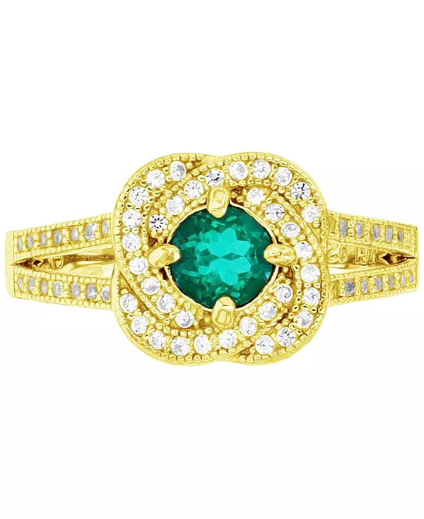 Кольцо-Узел с кубическим цирконием из стерлингового серебра с 14-каратным золотом Macy'S, green
Кольцо-Узел с кубическим цирконием из стерлингового серебра с 14-каратным золотом Macy'S, green