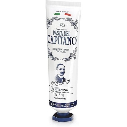 Отбеливающая зубная паста 75мл, Pasta Del Capitano 1905
Отбеливающая зубная паста 75мл, Pasta Del Capitano 1905