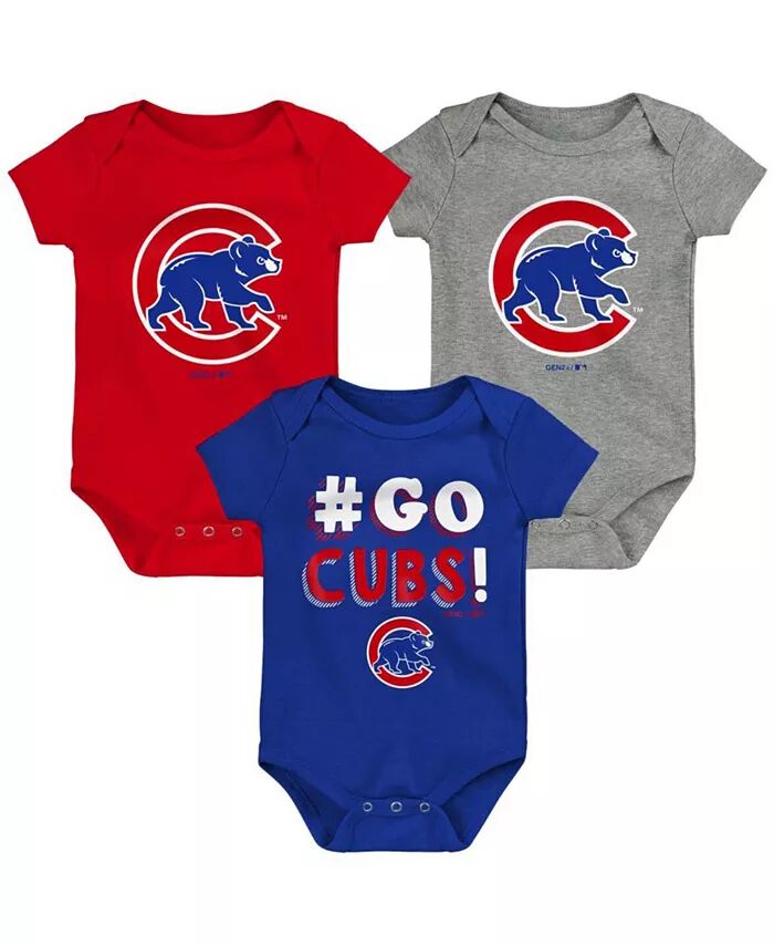 Комплект боди для мальчиков и девочек Royal, красный, серый Chicago Cubs Born To Win, 3 шт. в упаковке Outerstuff
Комплект боди для мальчиков и девочек Royal, красный, серый Chicago Cubs Born To Win, 3 шт. в упаковке Outerstuff
