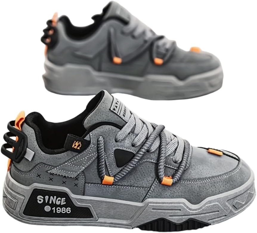 Мужские модные скейт-кроссовки- удобные, не скользящие дышащие туфли на шнуровке с резиновой подошвой для всех сезонов Hhhchpm, серый
Мужские модные скейт-кроссовки- удобные, не скользящие дышащие туфли на шнуровке с резиновой подошвой для всех сезонов Hhhchpm, серый