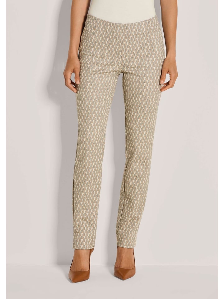 MADELEINE Узкие жаккардовые брюки с узором в серо-бежево-белых тонах
MADELEINE Узкие жаккардовые брюки с узором в серо-бежево-белых тонах