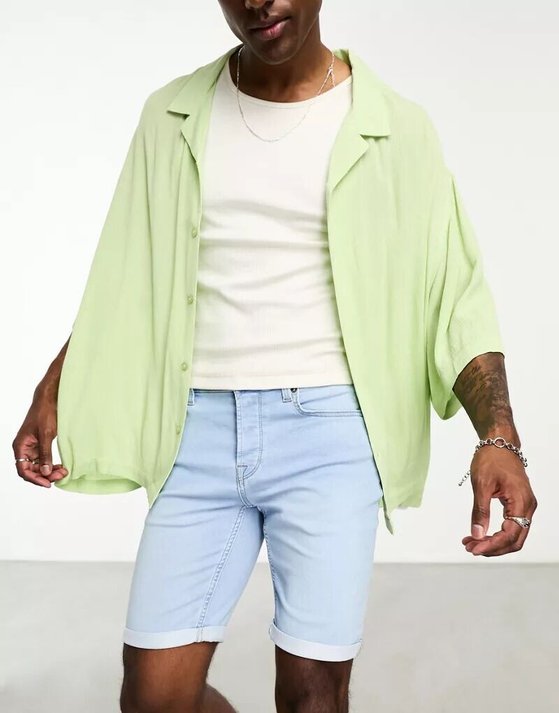 Светлые джинсовые шорты для бега Only & Sons
Светлые джинсовые шорты для бега Only & Sons