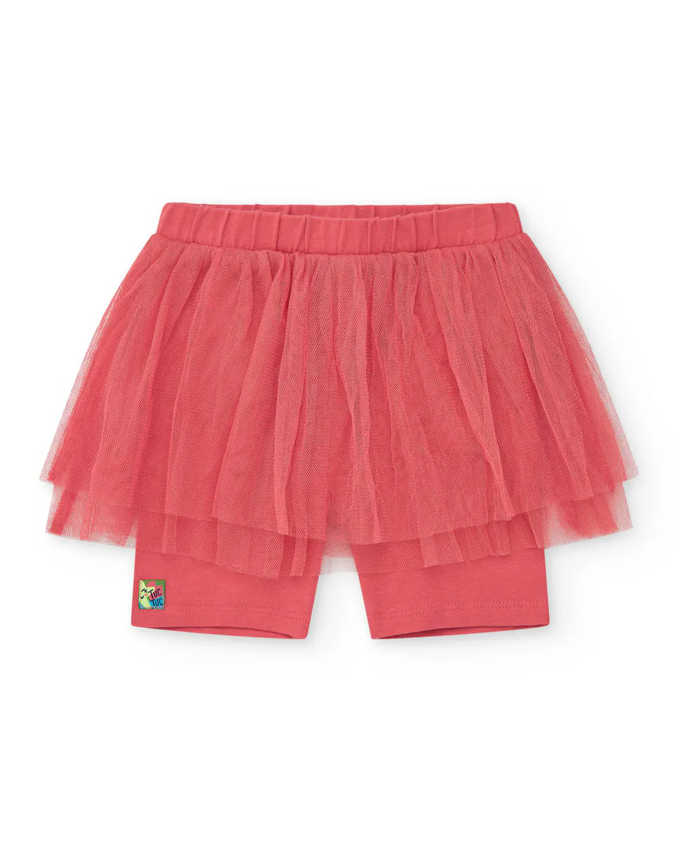 Леггинсы для девочки с юбкой из тюля и эластичным поясом Tuc tuc, розовый
Леггинсы для девочки с юбкой из тюля и эластичным поясом Tuc tuc, розовый