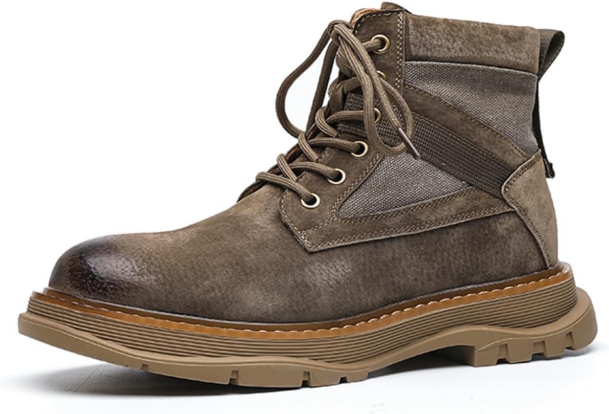 Мужские стильные дышащие ботинки-чукка на шнуровке с верхом из замши и вставками из канвы, с округлым носком, подошвой на платформе, легкой мягкой конструкцией, удобные и для работы на улице, походов и повседневной носки Psieicwm, серый
Мужские стильные дышащие ботинки-чукка на шнуровке с верхом из замши и вставками из канвы, с округлым носком, подошвой на платформе, легкой мягкой конструкцией, удобные и для работы на улице, походов и повседневной носки Psieicwm, серый