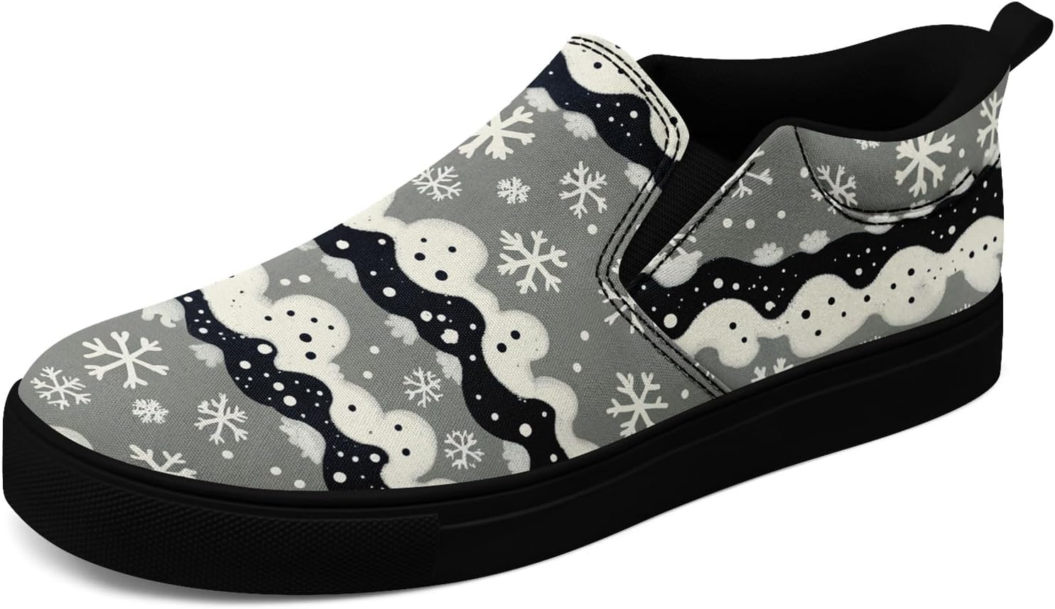 Кеды на тканевой основе AWSOLE с рождественским дизайном для мужчин и женщин, праздничные кроссовки, подарок на Рождество, с изображением Санты, удобные для носки/снятия, плоские повседневные туфли, белый/черный/серый
Кеды на тканевой основе AWSOLE с рождественским дизайном для мужчин и женщин, праздничные кроссовки, подарок на Рождество, с изображением Санты, удобные для носки/снятия, плоские повседневные туфли, белый/черный/серый