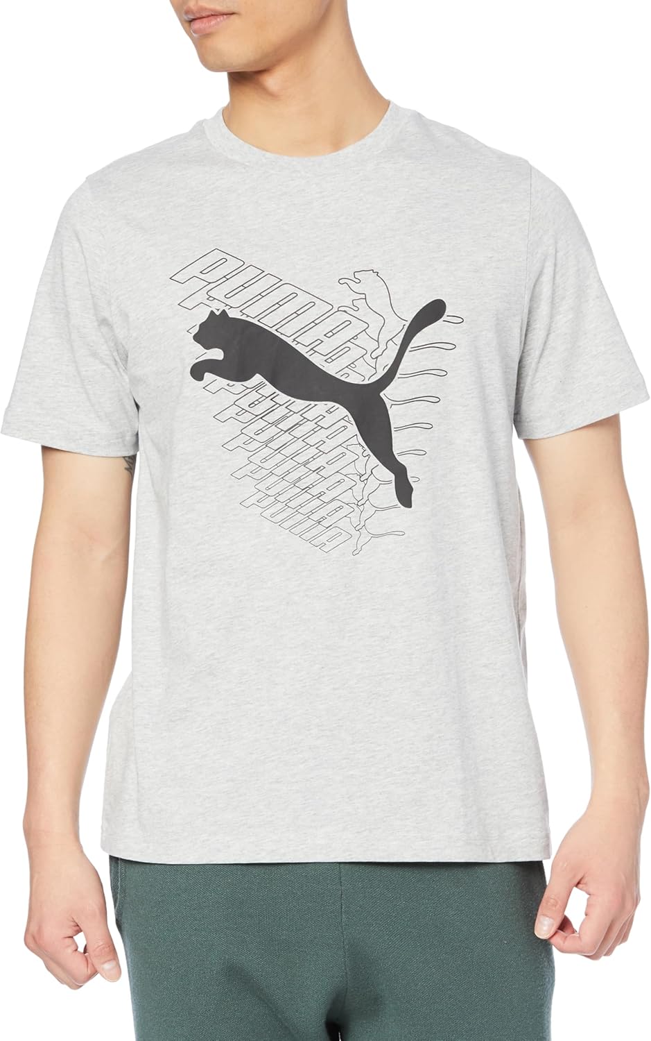 Мужская повседневная футболка PUMA, свободный крой, с принтом кошки, светло-серый меланж
Мужская повседневная футболка PUMA, свободный крой, с принтом кошки, светло-серый меланж