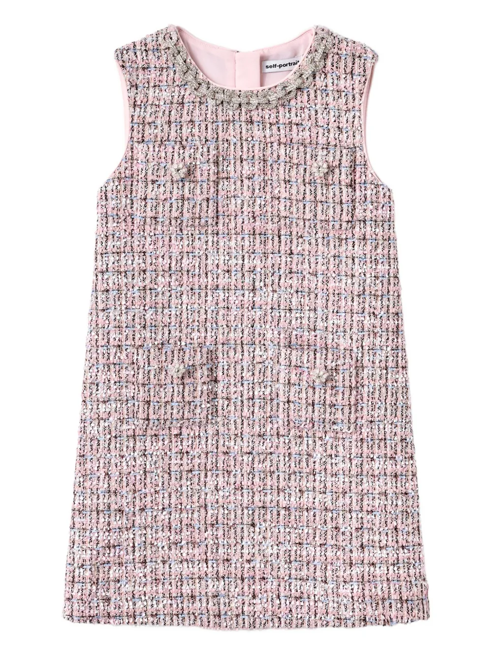 Украшенное твидовое платье Self-Portrait Kids, розовый
Украшенное твидовое платье Self-Portrait Kids, розовый