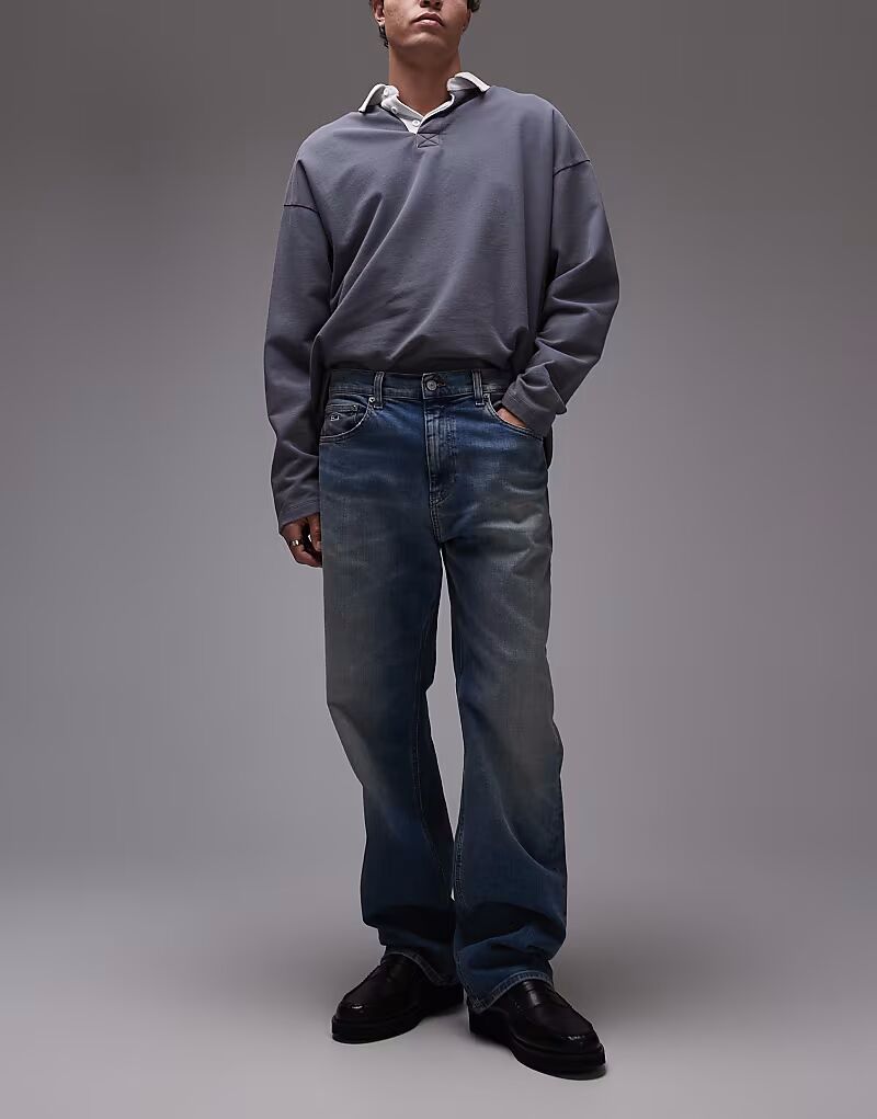 Джинсы Tommy Jeans Otis Regular Straight с темным выцветшим эффектом 
Джинсы Tommy Jeans Otis Regular Straight с темным выцветшим эффектом