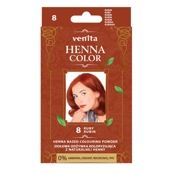 Травяной кондиционер для окрашивания волос с хной 8 рубин, 30 г Venita Henna color, цвет 8 rudy
Травяной кондиционер для окрашивания волос с хной 8 рубин, 30 г Venita Henna color, цвет 8 rudy