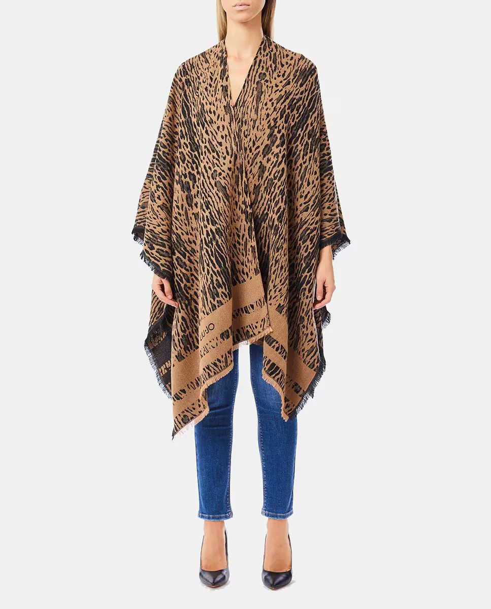 Пончо с животным принтом LIUJO, коричневый
Пончо с животным принтом LIUJO, коричневый