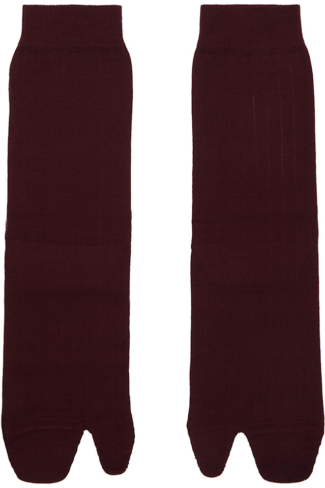 Maison Margiela Бордовые носки-таби
Maison Margiela Бордовые носки-таби