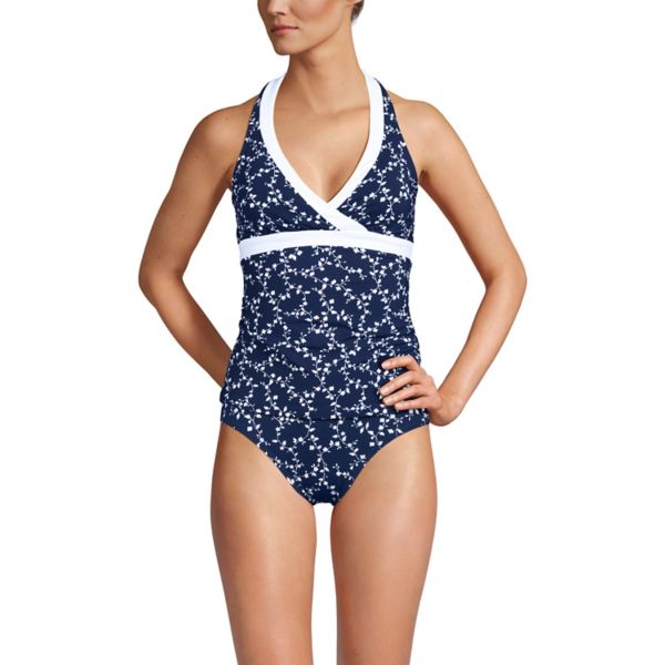 Женский топ-танкини с V-образным вырезом на бретелях Lands' End, цвет navy white vine
Женский топ-танкини с V-образным вырезом на бретелях Lands' End, цвет navy white vine