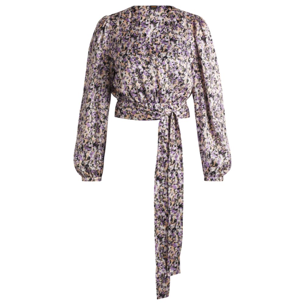 Приталенная блузка из сатиновой ткани с принтом BOSS, Patterned
Приталенная блузка из сатиновой ткани с принтом BOSS, Patterned