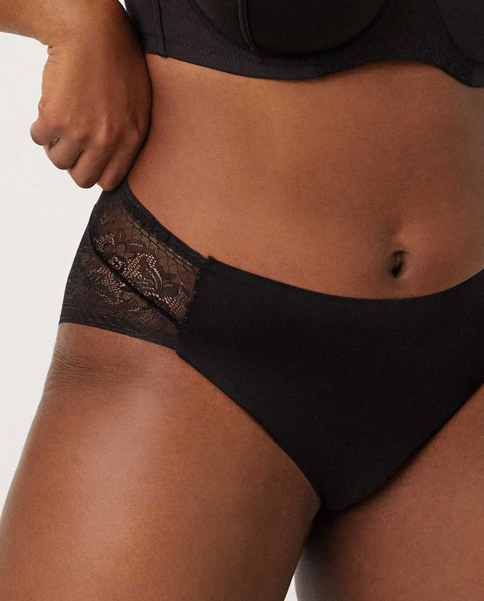 Трусы миди невидимые с кружевом цвета слоновой кости Ysabel Mora, черный
Трусы миди невидимые с кружевом цвета слоновой кости Ysabel Mora, черный